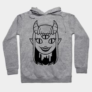 Monster Girl B&W Hoodie